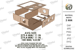 3D Cat Toy Box Laser Cut. Cat Puzzle Toy Box SVG Product Image 2