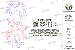 3D School Round Sign Laser Cut. School Is Cool SVG Product Image 2
