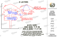 Summer Directional Sign Laser Cut. Summer Decor SVG Product Image 2