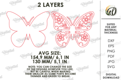 3D Butterfly Laser Cut. Door Knob Hanger SVG Product Image 2