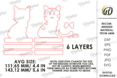 Farm Animal Stand Laser Cut. Stand Decor. Cat SVG Product Image 2