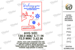 Christmas Greeting Card Laser Cut. Christmas SVG Product Image 2