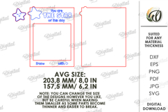 Mother's Day Kids Drawing Plaque Laser Cut. Mom Card SVG Product Image 2