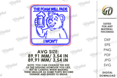 Funny Coaster Laser Cut. Funny Quote. Drink Coaster SVG Product Image 2