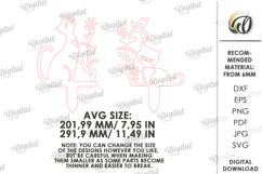Garden Stakes Laser Cut. Garden Decor. Cats SVG Product Image 2
