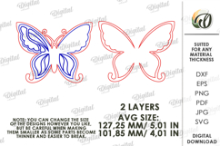 3D Butterfly Laser Cut. Hanging Nursery Decor SVG Product Image 2