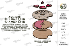 Valentine's Day Gift Ornament Laser Cut. Valentine Gift SVG Product Image 2