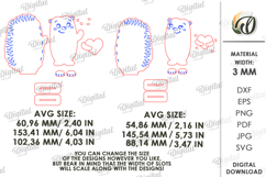3D Valentine's Day Figurines Laser Cut. Stand Decor SVG Product Image 2