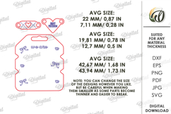 Matching Bracelets With A Holder Lasercut. Bracelet Card SVG Product Image 2