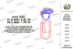 Decorative Bookmark Laser Cut. Paper Clip Bookmark SVG Product Image 2
