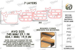 3D Wall Shelf Laser Cut. Display Shelf. Wall Decor SVG Product Image 2