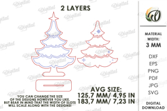 Personalized Family Christmas Tree Laser Cut. Christmas SVG Product Image 2
