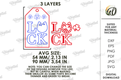 St. Patrick’s Day Gift Tag Laser Cut. Gift Label SVG Product Image 2