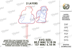 Christening Cake Topper Laser Cut. Christening decor SVG Product Image 2