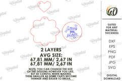 Mother's Day Keychain Lasercut. Mom Gift. Mother Keyring SVG Product Image 2