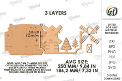 Christmas Farm Sign Laser Cut. Christmas Wall decor SVG Product Image 2