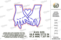 Valentine&#039;s Day Keychain Laser Cut. Valentine Keychain SVG Product Image 2