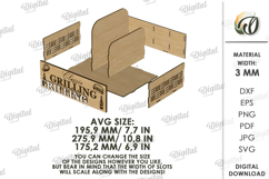 3D BBQ Organizer Laser Cut. Grill Organizer SVG Product Image 2