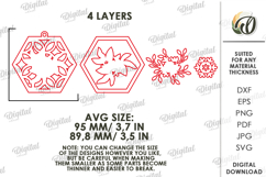 Christmas Layered Ornament Lasercut.Christmas Tree Decor SVG Product Image 2
