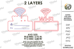 3D Wi-Fi Password Sign Laser Cut. Wall Hanger SVG Product Image 2