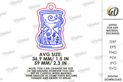 Floral Keychain Laser Cut. Boho Keyring. Hourglass SVG Product Image 2