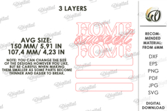 3D Home Sign Laser Cut. Home Decor SVG Product Image 2
