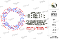 Floral Embroidery Sign Laser Cut. Embroidery Pattern SVG Product Image 2