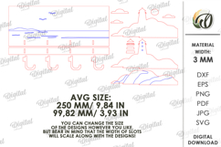 Layered Wooden Hanger Laser Cut. Wall Key Rack SVG Product Image 2