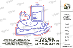 Blood Donor Badge Laser Cut. Blood Donation Badge SVG Product Image 2