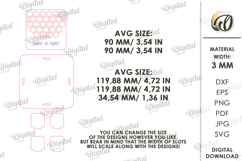 Kitchen Coaster Laser Cut. Drink Coaster With Holder SVG Product Image 2