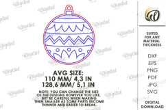 Paintable Christmas ornament Laser Cut. Christmas Decor SVG Product Image 2