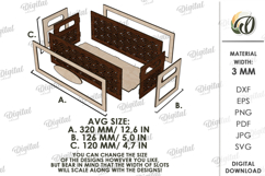 3D Home Organizer Laser Cut. Storage Box SVG Product Image 2