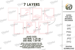 3D Layered Wall Art Sign Laser Cut. Summer. Beach SVG Product Image 2