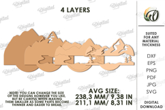 Nature Wall Art Laser Cut. Layered wall Decor SVG Product Image 2