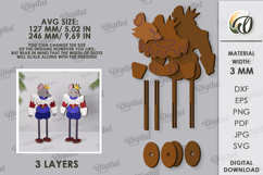 3D Christmas Characters Lasercut. Mouse SVG Product Image 2