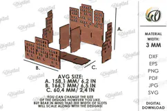 City Organizer Laser Cut. Desk Organizer. Pencil Holder SVG Product Image 3