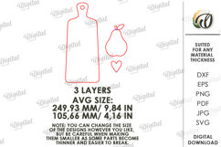 Rustic Cutting Board Laser Cut. Kitchen Cutting Board SVG Product Image 2