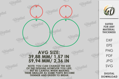 Spring Drop Earrings Laser Cut. Dangle Earrings SVG Product Image 2