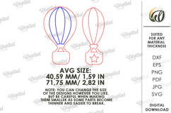 4th of July Tiered Tray Decor. Air Balloon SVG Product Image 2