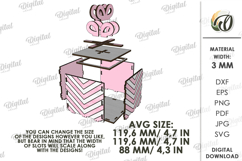 Valentine's Day Gift Box Laser Cut. Decorative Box SVG Product Image 2
