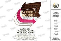 Kitchen Retro Wall Decor Laser Cut. Kitchen Decor SVG Product Image 2