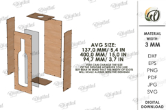 Wine Cork Box Laser Cut. Wine Cork Holder. Storage Box SVG Product Image 2