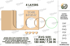 3D Valentine's Day Gift Laser Cut. Valentine Card SVG Product Image 2