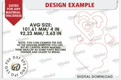 Heart Shaped Door Sign Laser Cut. 3D Valentine Sign SVG Product Image 2
