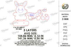 Animal Stand Decor Laser Cut. Bunny SVG Product Image 2