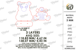 Animal Stand Decor Laser Cut. Bear SVG Product Image 2