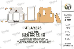 Personalized Baby Handprint and Footprint Frame Laser Cut Product Image 2