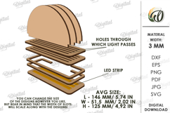 Religious Led Lamp Laser Cut. Nightlight. Night Lamp SVG Product Image 2