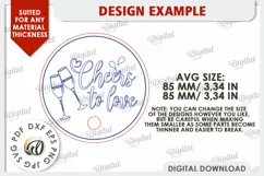 Wine Glass Cover Laser Cut Design. Wine Glass Design SVG Product Image 2