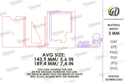 Christening Frame Laser Cut. Wooden Baby Frame SVG Product Image 2